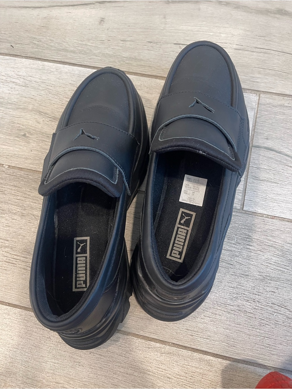 Puma Black Slip-On Women's Loafers with Minimal Logo